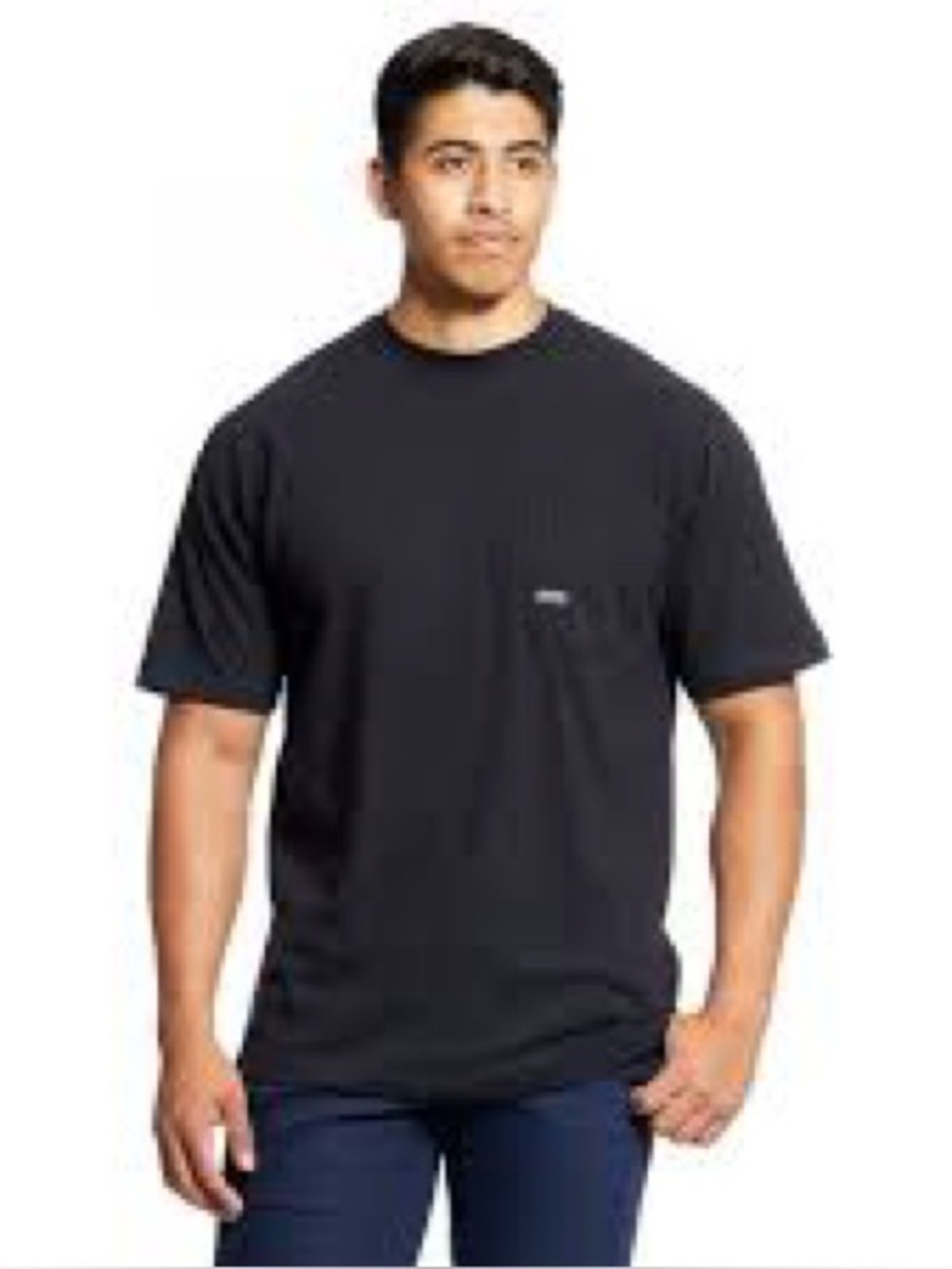 Ariat Rebar Durable Work Shirt black short-sleeve t-shirt chest pocket Size 2XL